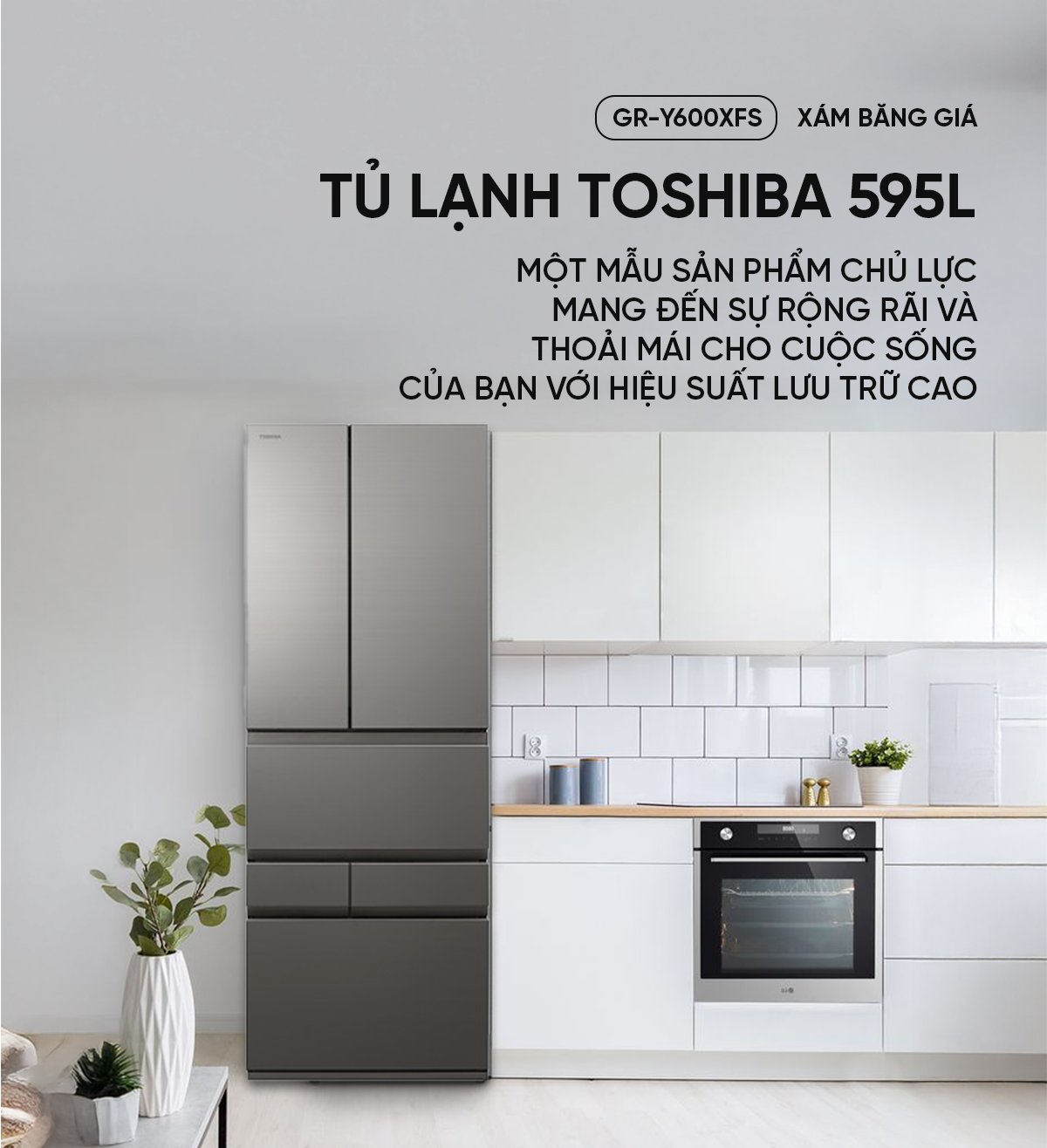 Tủ lạnh Toshiba GR-Y600XFS 595L