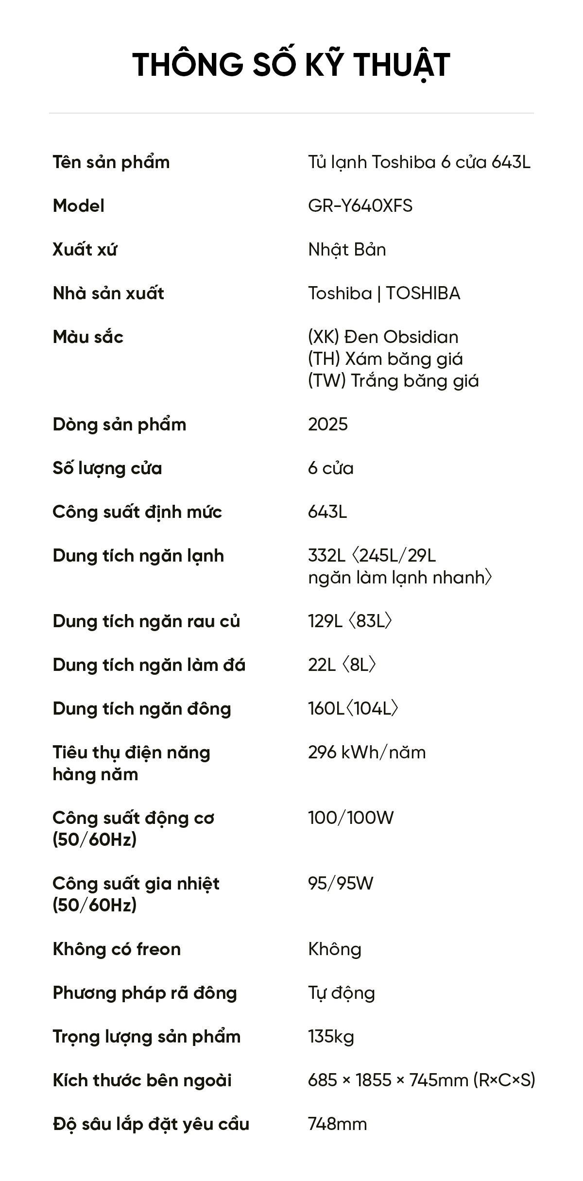 Tủ lạnh Toshiba GR-Y640XFS 643L