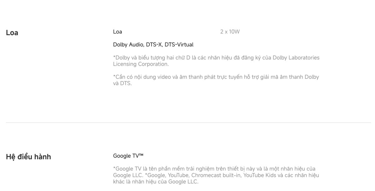 Tivi Xiaomi A 43 Inch - 2026 Bản Quốc Tế - FHD/60Hz - 1GB/8GB