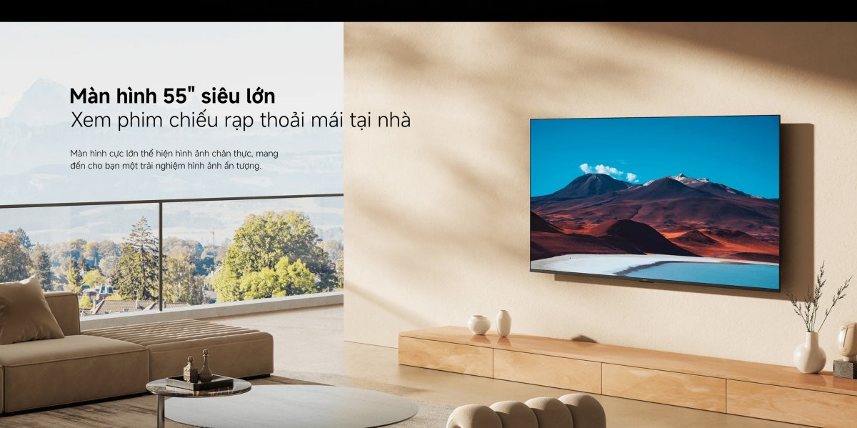Tivi Xiaomi A 55 Inch - 2026 Bản Quốc Tế - 4K/60Hz - 2GB/8GB