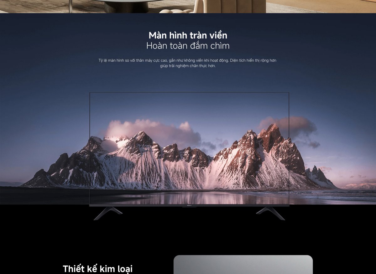 Tivi Xiaomi A 55 Inch - 2026 Bản Quốc Tế - 4K/60Hz - 2GB/8GB
