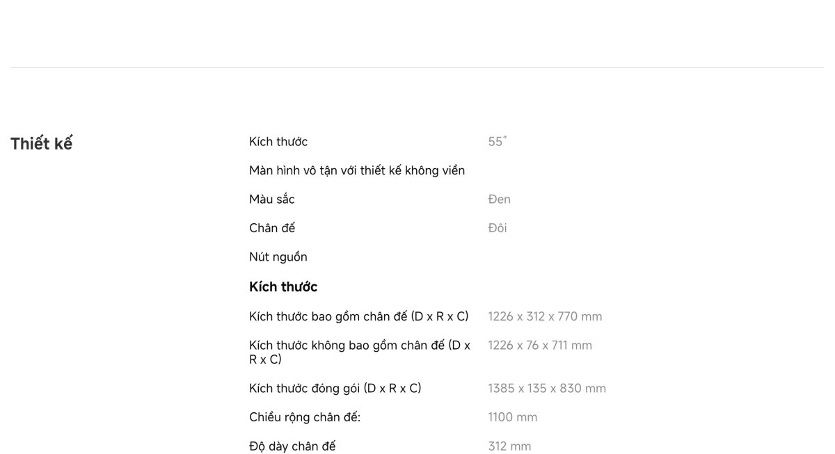Tivi Xiaomi A 55 Inch - 2026 Bản Quốc Tế - 4K/60Hz - 2GB/8GB