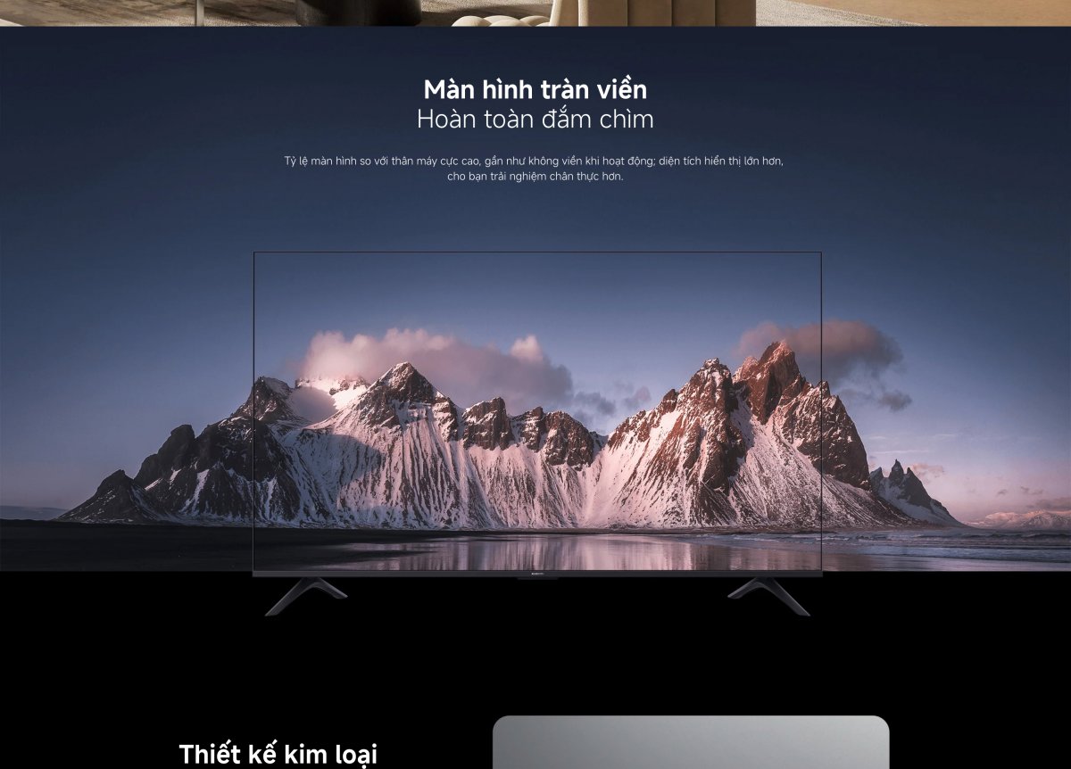 Tivi Xiaomi A 65 Inch - 2026 Bản Quốc Tế - 4K/60Hz - 2GB/8GB