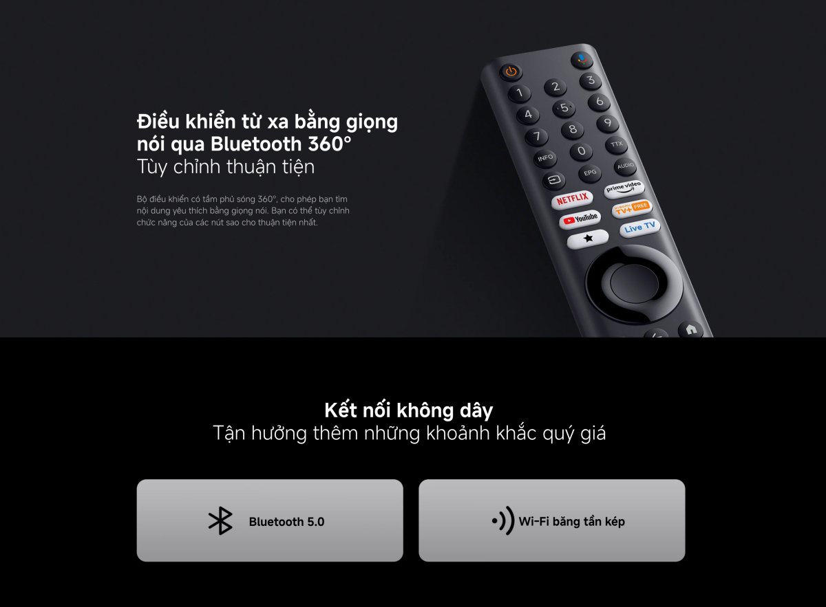 Tivi Xiaomi A Pro 43 Inch - 2026 Bản Quốc Tế - QLED 4K/60Hz - 2GB/8GB