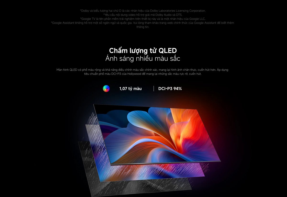 Tivi Xiaomi A Pro 43 Inch - 2026 Bản Quốc Tế - QLED 4K/60Hz - 2GB/8GB