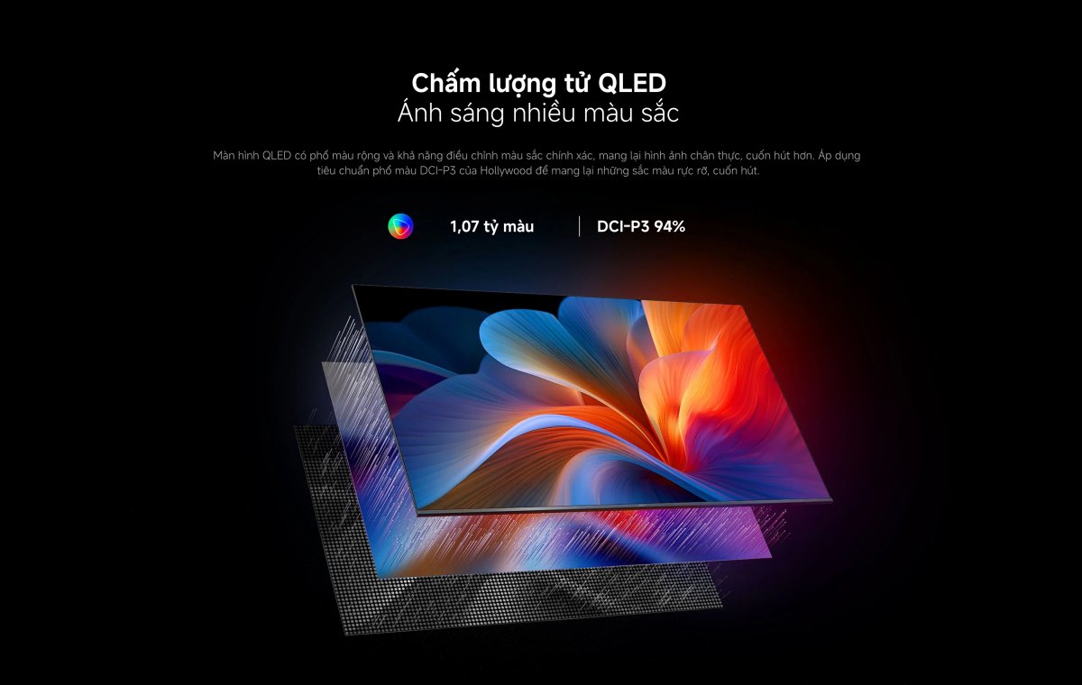 Tivi Xiaomi A Pro 65 Inch - 2026 Bản Quốc Tế - QLED 4K/60Hz - 2GB/8GB