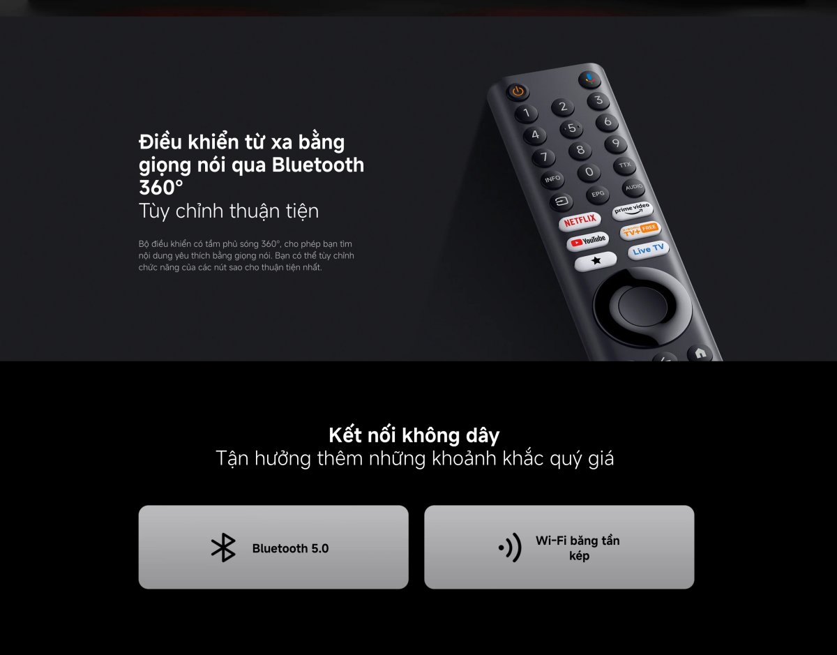 Tivi Xiaomi A Pro 75 Inch - 2026 Bản Quốc Tế - QLED 4K/60Hz - 2GB/8GB