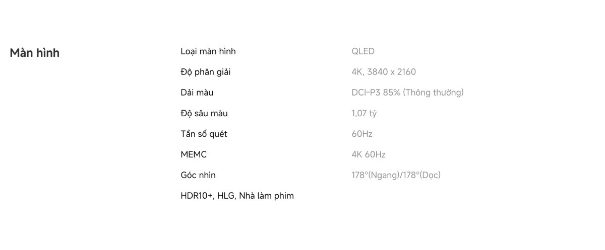 Tivi Xiaomi A Pro 75 Inch - 2026 Bản Quốc Tế - QLED 4K/60Hz - 2GB/8GB