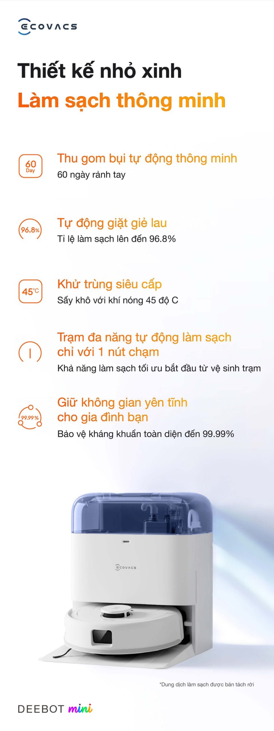 Robot hút bụi Ecovacs Mini