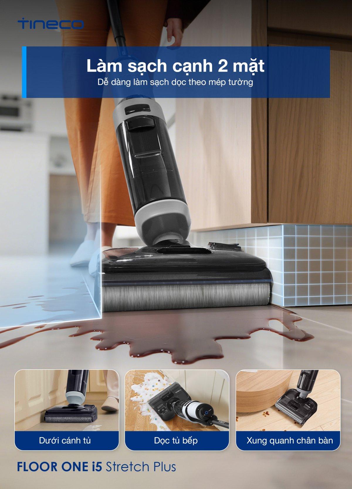Tineco i5 Stretch Plus gập nghiêng 180°