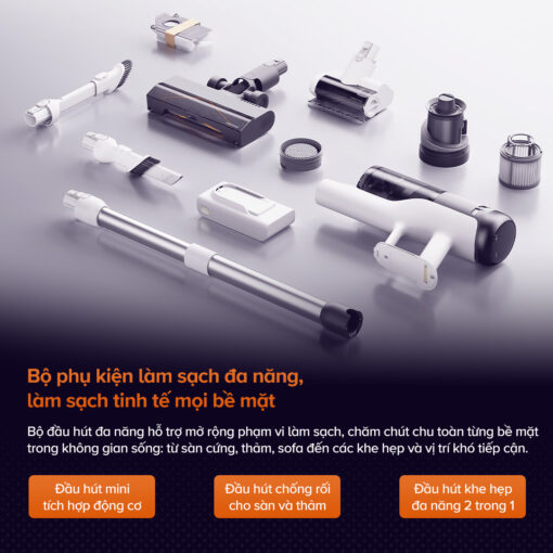 Máy hút bụi cầm tay không dây Roborock H60 Hub Pro - Ảnh 4