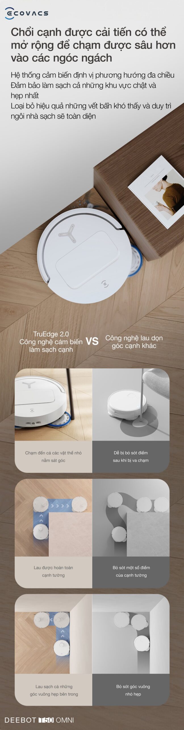 Robot hút bụi Ecovacs T50 OMNI