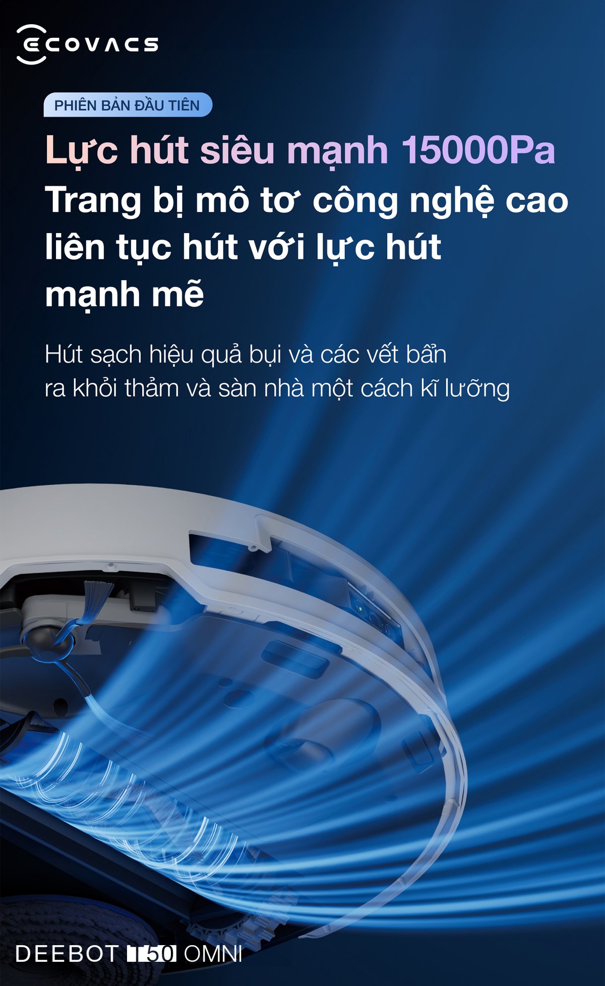 Robot hút bụi Ecovacs T50 OMNI
