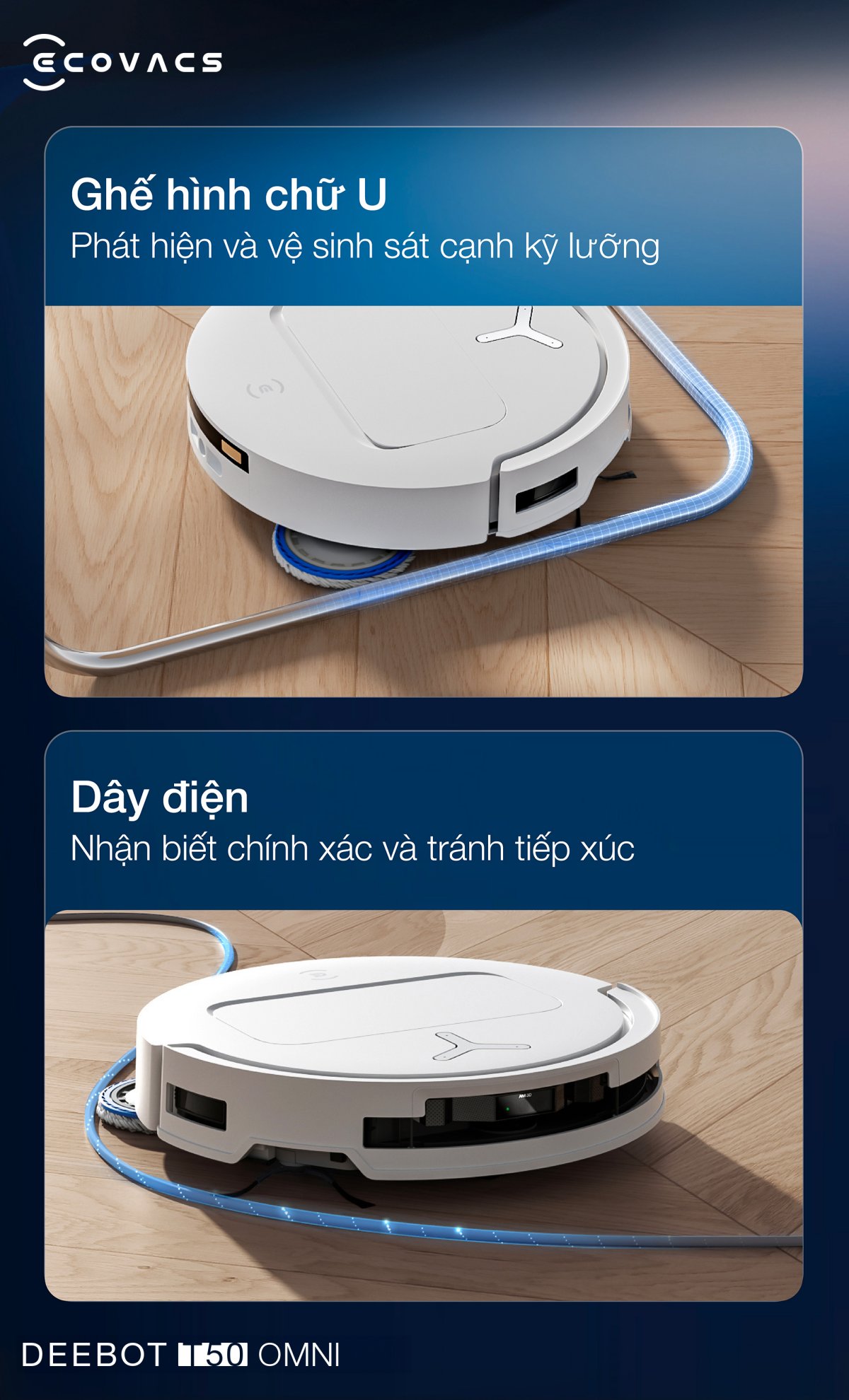 Robot hút bụi Ecovacs T50 OMNI
