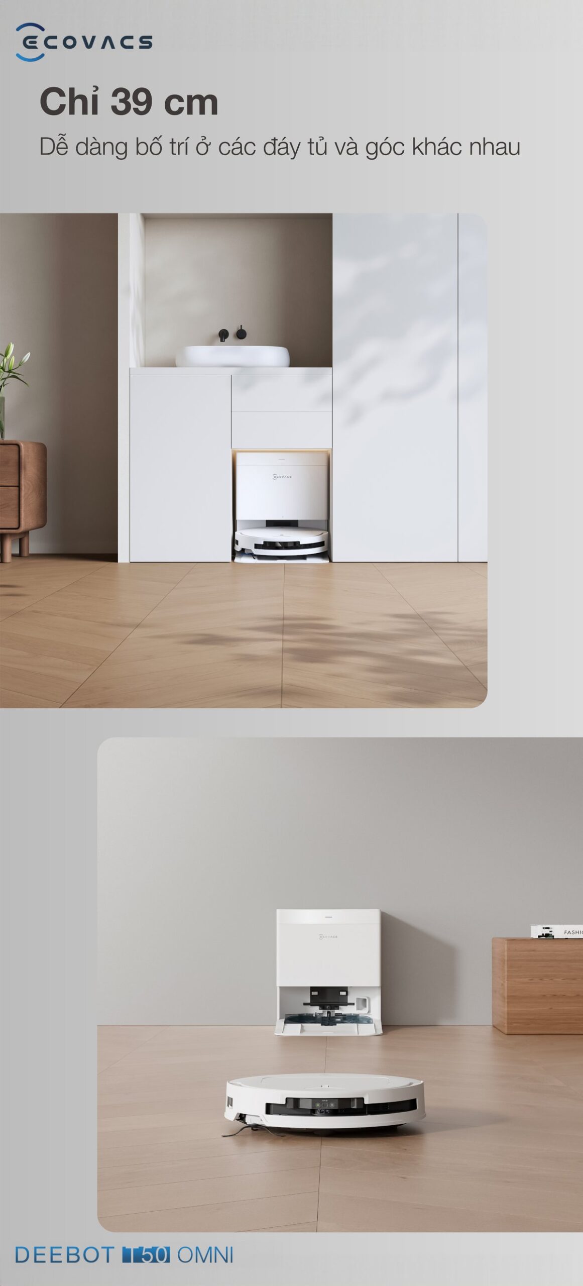 Robot hút bụi Ecovacs T50 OMNI