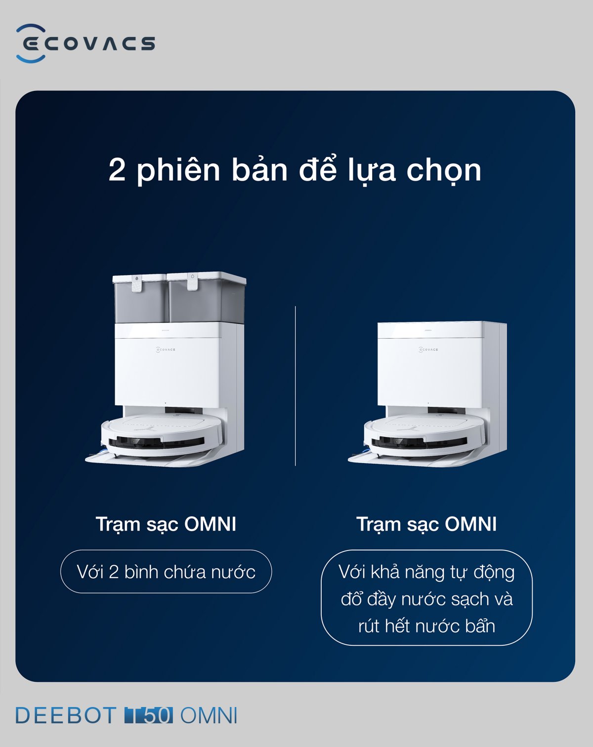 Robot hút bụi Ecovacs T50 OMNI