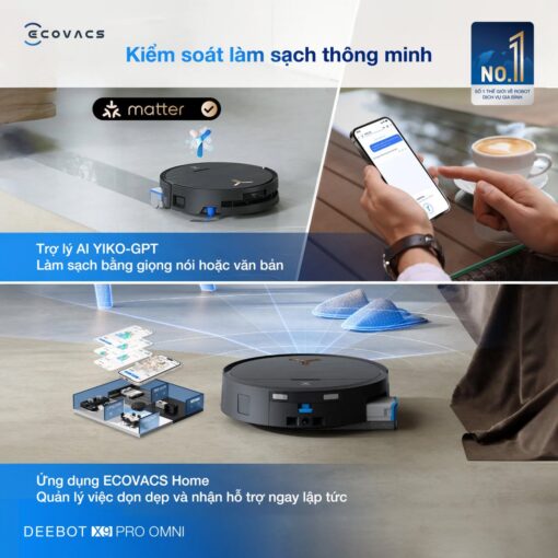 Robot hút bụi Ecovacs X9 Pro OMNI - Ảnh 8
