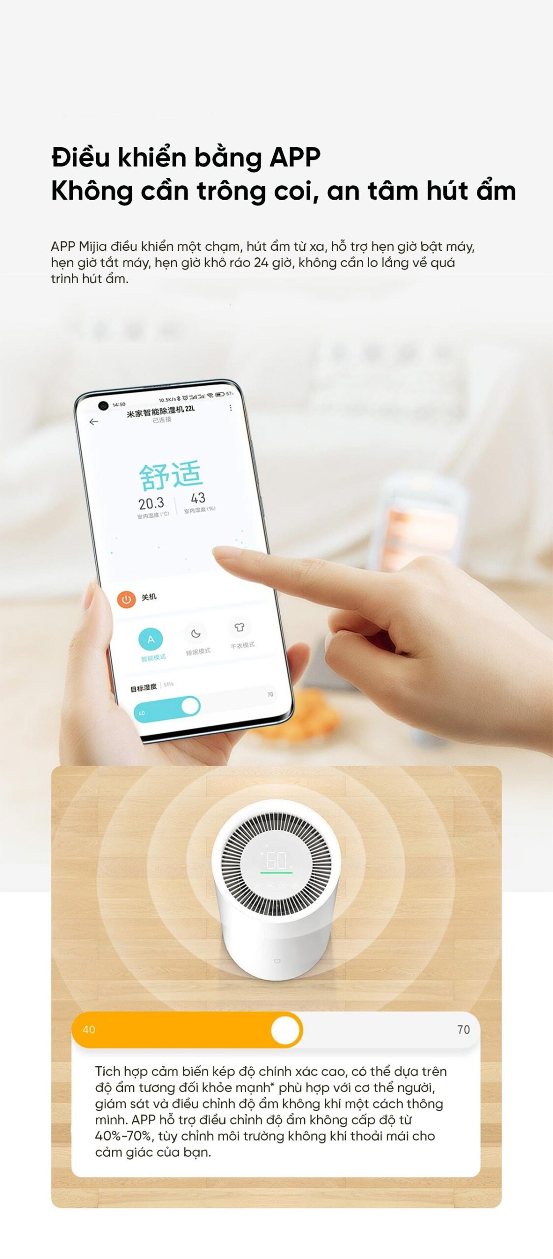 Máy hút ẩm Xiaomi 22L