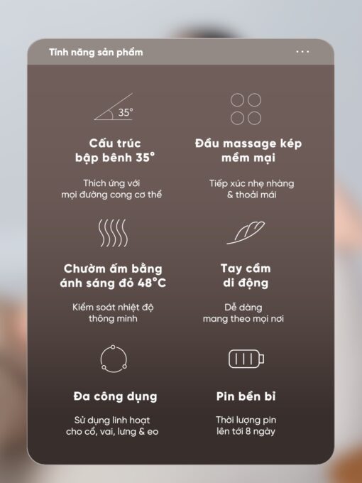 Gối Massage Breo Back Lite - Ảnh 3