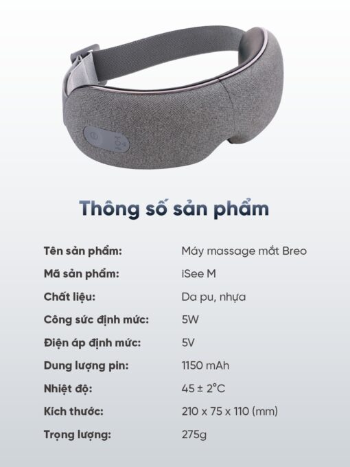 Máy Massage Mắt Breo iSeeM - Ảnh 11