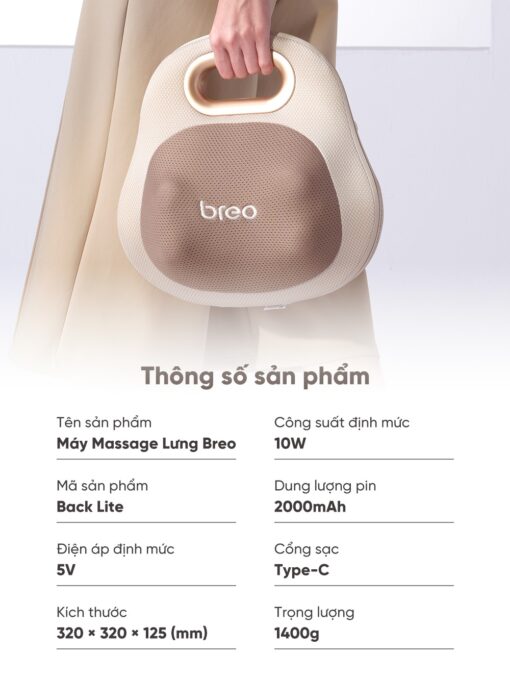 Gối Massage Breo Back Lite - Ảnh 13