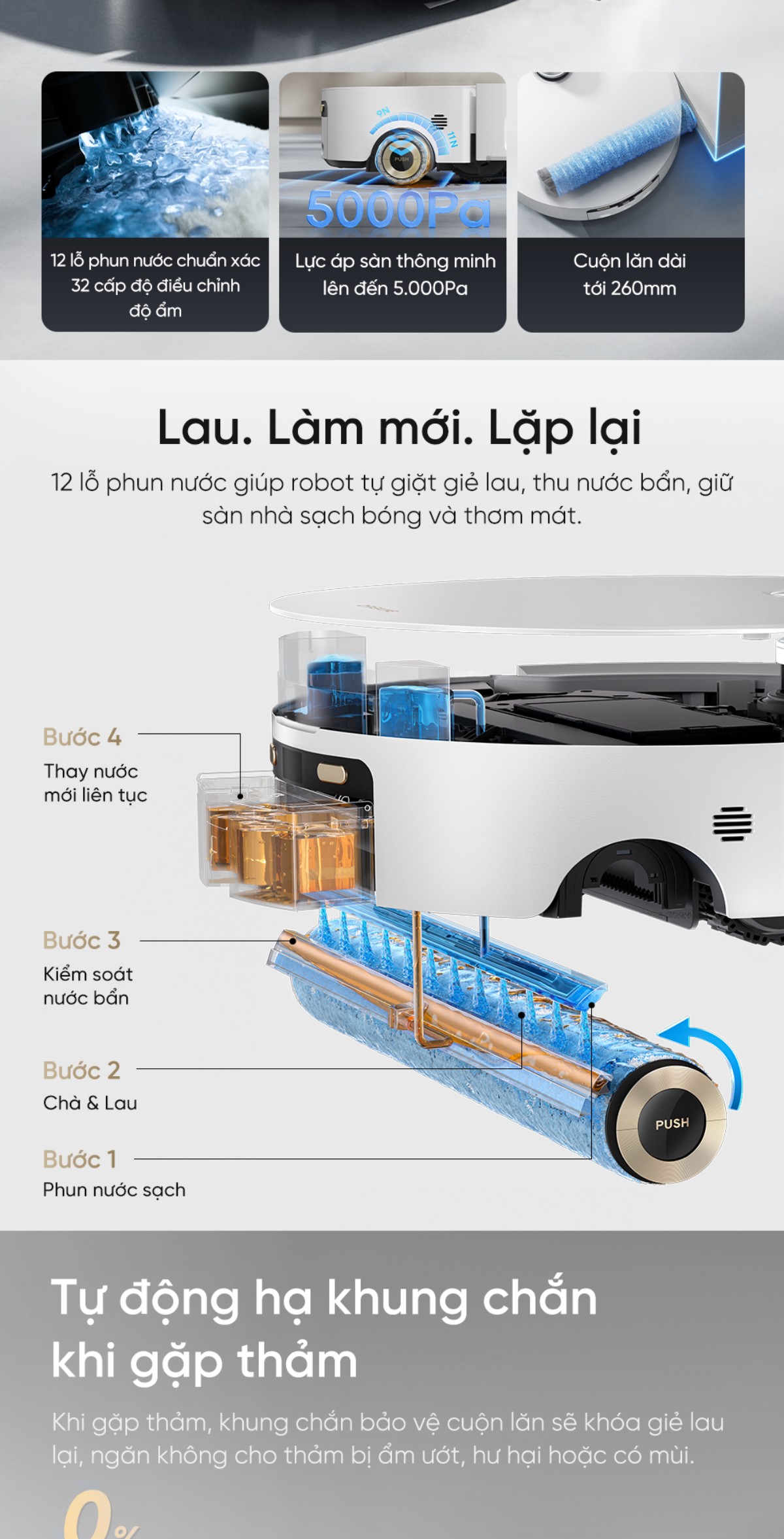 Robot hút bụi Dreame Aqua Roller
