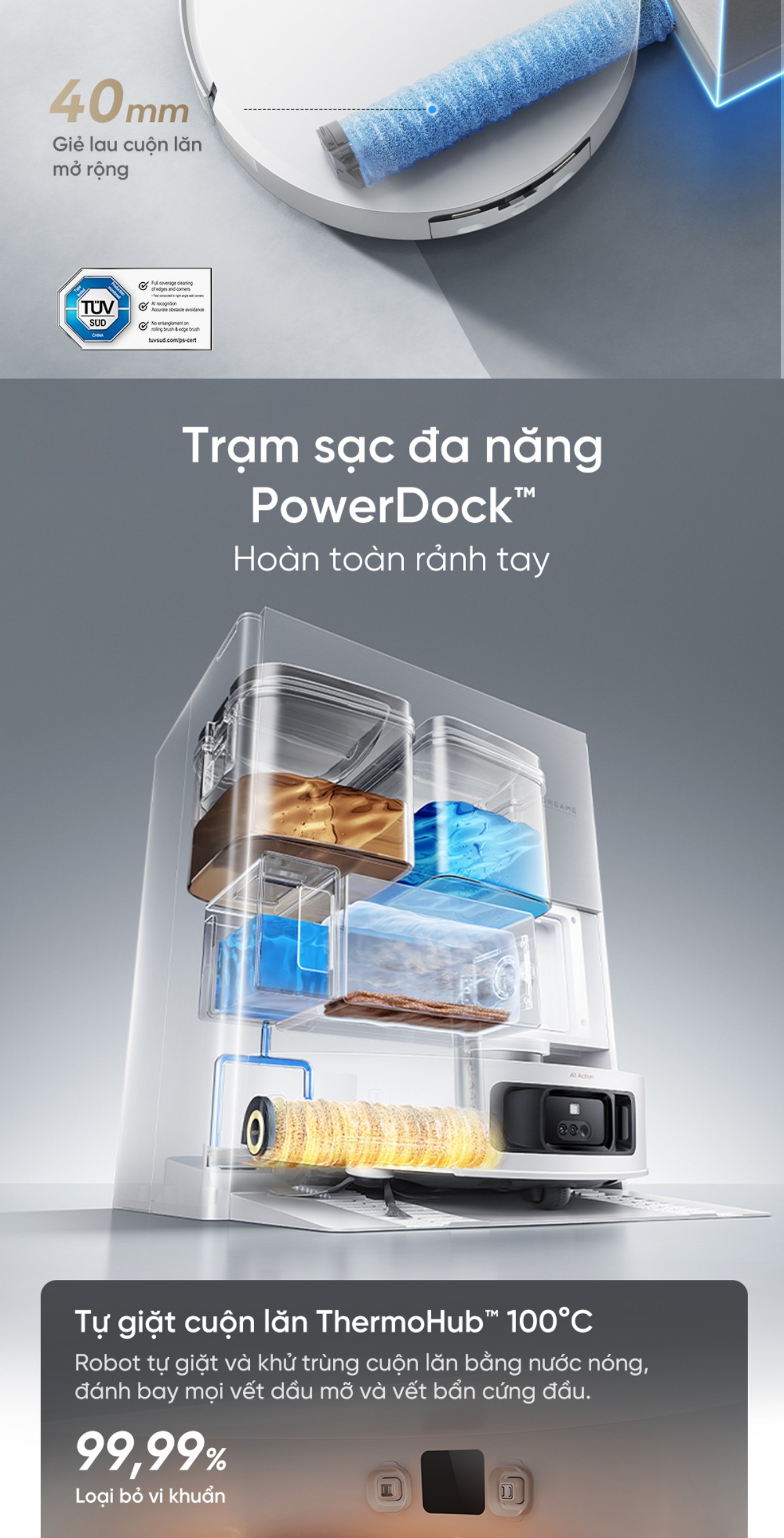 Robot hút bụi Dreame Aqua Roller