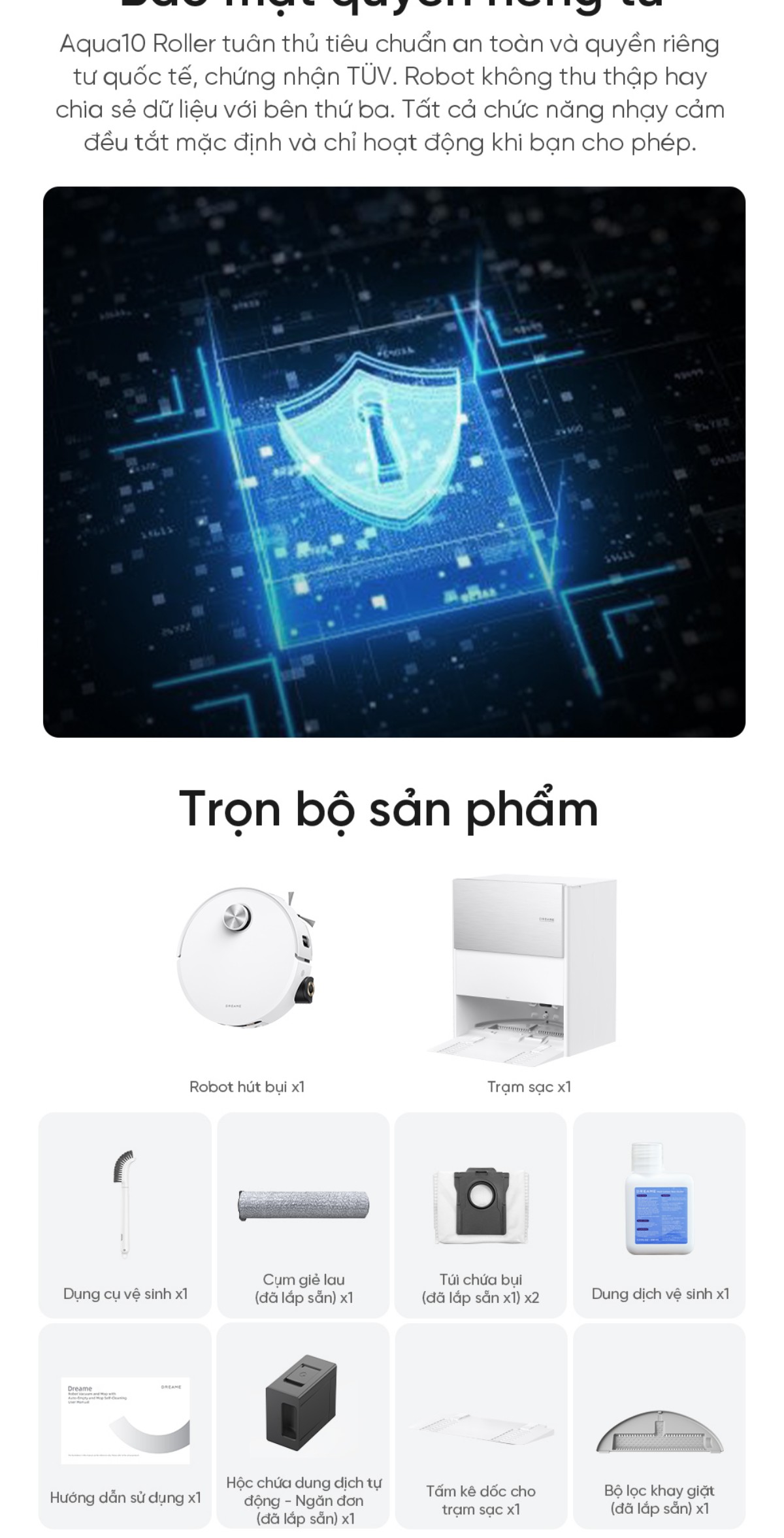Robot hút bụi Dreame Aqua Roller