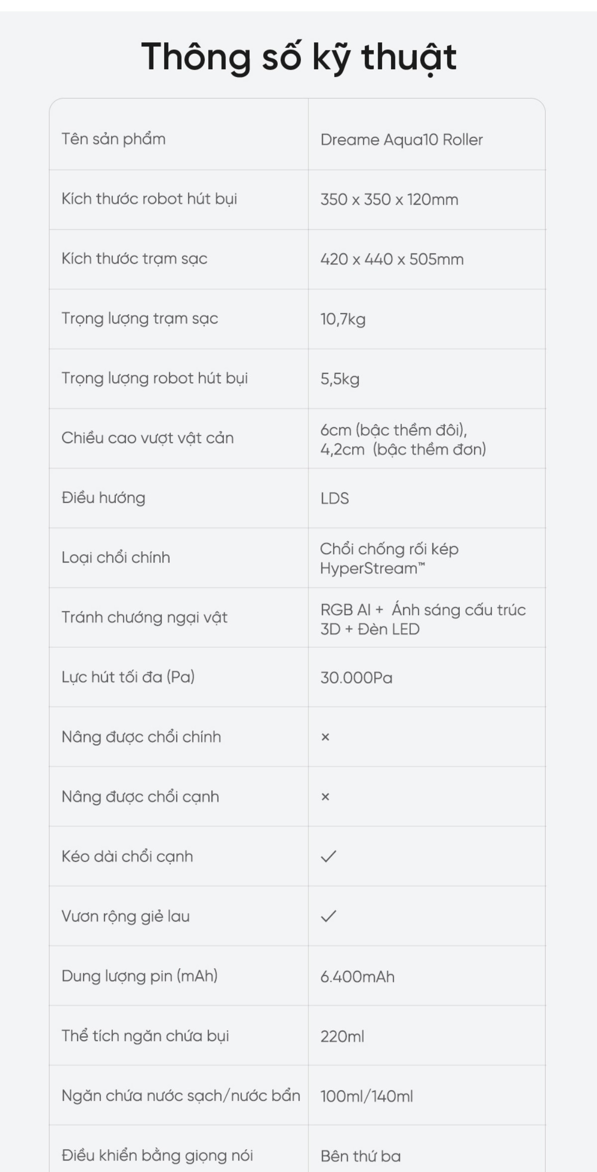 Robot hút bụi Dreame Aqua Roller