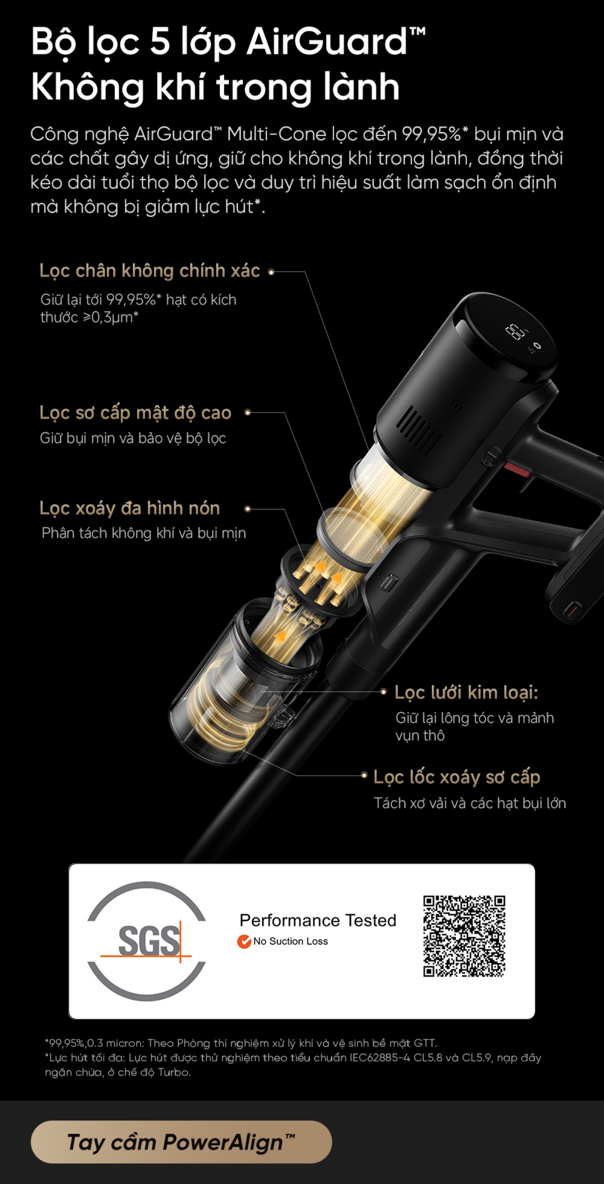 Dreame H13 Dual FlexReach gập nghiêng 180°