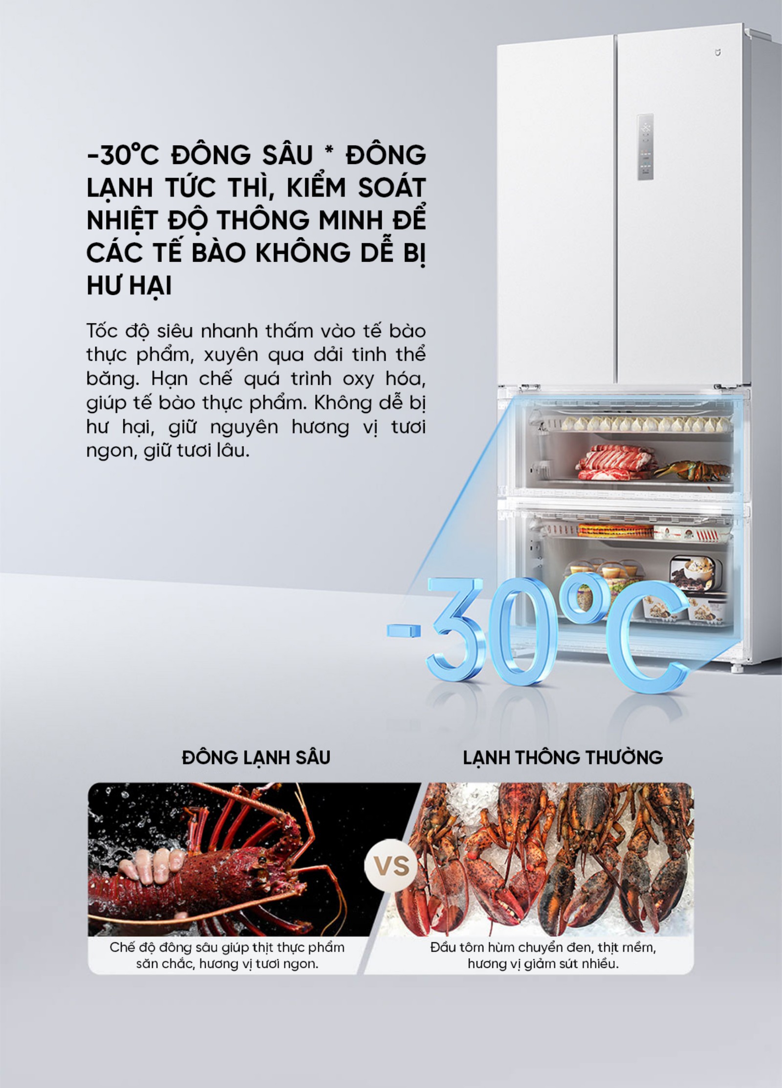 Tủ lạnh Xiaomi Mijia 508L kiểu Pháp, thiết kế siêu mỏng