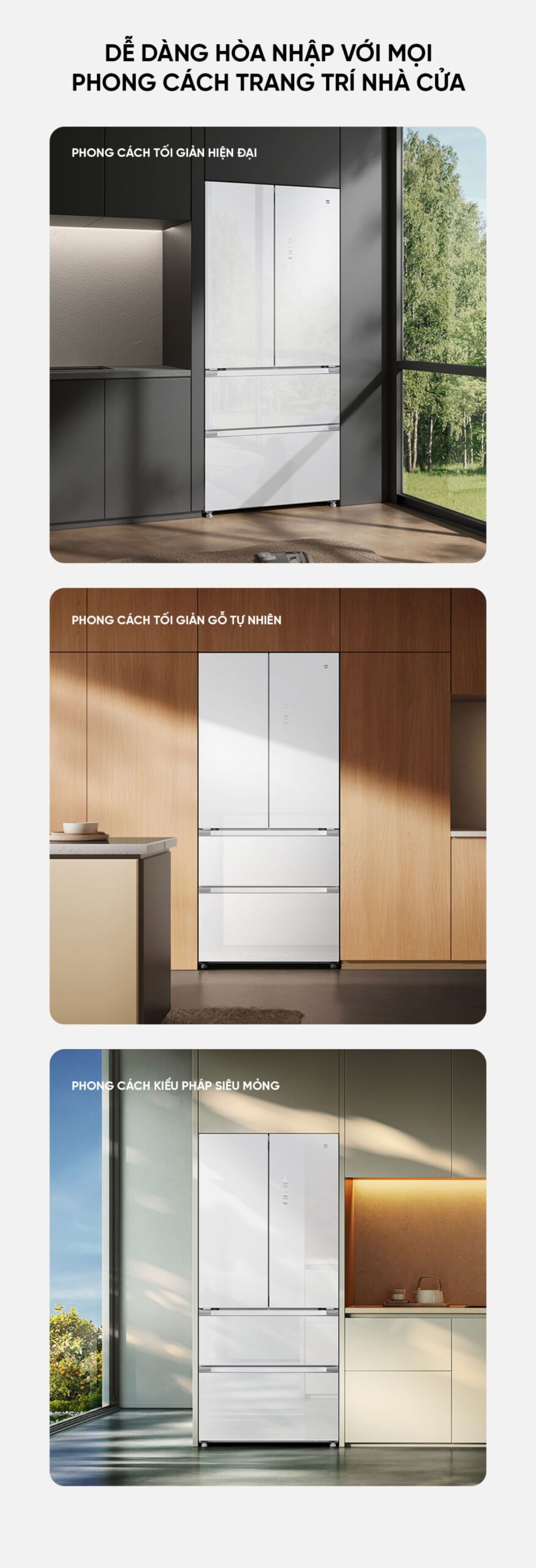 Tủ lạnh Xiaomi Mijia 508L Pro kiểu Pháp, thiết kế siêu mỏng