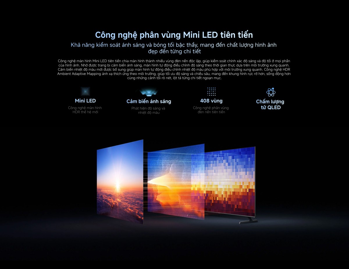 Tivi Xiaomi S Pro Mini LED 55 2026 - Bản Quốc Tế - 4K/144Hz - 3GB/32GB