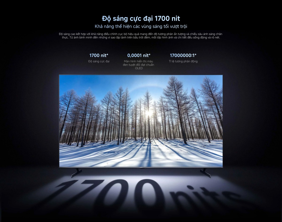 Tivi Xiaomi S Pro Mini LED 65 Inch 2026 - Bản Quốc Tế - 4K/144Hz - 3GB/32GB